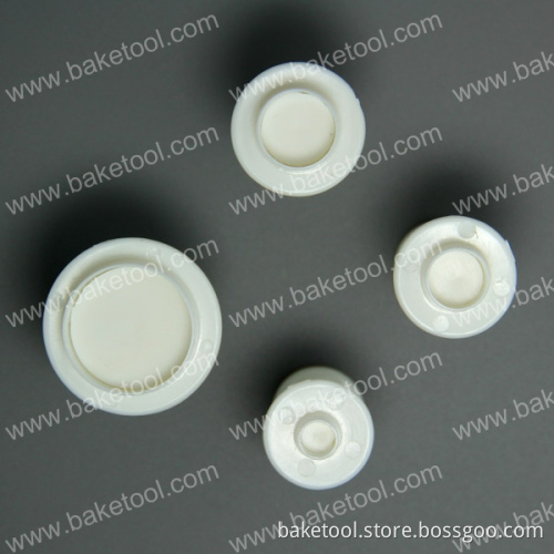 New 4pcs Mini Cricle Cake Fondant Plunger Cutter Set for Decorating Tools